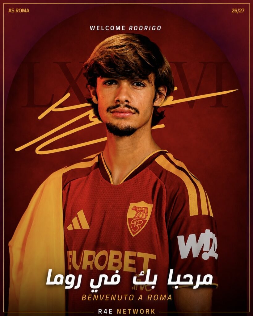 C5CCF8D5-C180-4638-838B-3027DB78F7FC-819x1024 رسميا : رودريغو مورا لاعبًا جديدًا في روما